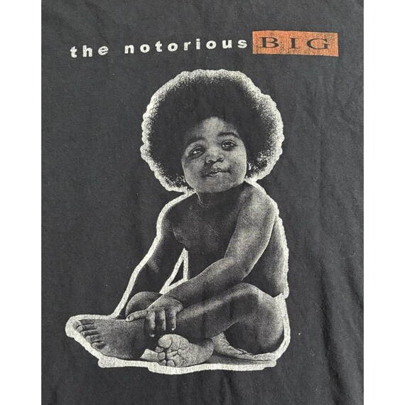 The Notorious BIG Biggie Big Papa Baby Black T Sh… - image 3