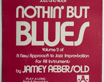 Jamey Aebersold - Nothin' But Blues Vol 2 1978 Vinyle LP avec livre nettoyé par ultrasons