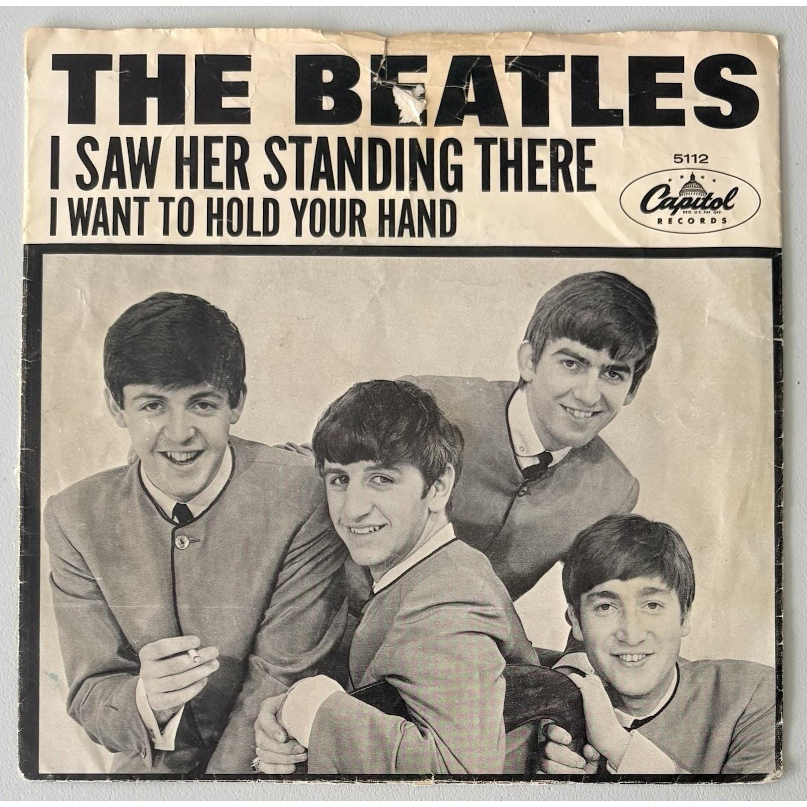 Beatles 'I Saw Her Standing There' 1964 US Capitol 7" Vinyl 45 Pic Sleeve 5112