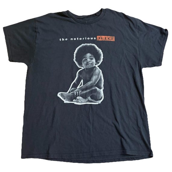 The Notorious BIG Biggie Big Papa Baby Black T Sh… - image 1