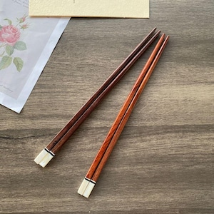 Rosewood chopsticks, Handmade chopsticks, Mother of pearl inlay, Wooden utensils