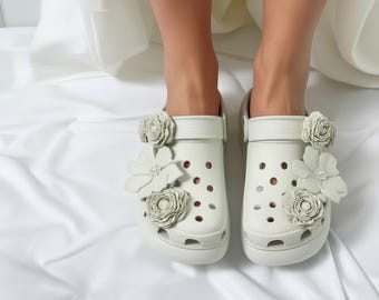 Flowers Clog Charms Set of 8-Piece /Floral Shoes Decorations