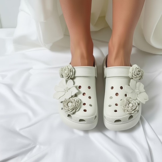 Flowers Clog Charms Set of 8-Piece /Floral Shoes Decorations