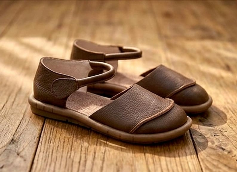 Genuine Leather Barefoot Mary Janes, Wide Toe Box Flats, Zero Drop Sole image 8