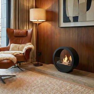 RONDA – Portable Bioethanol Fireplace with Metal Body & Glass Protection