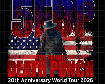 5FDP Five Finger Death Punch 20th Anniversary World Tour 2026 North America City Dates Digital Download