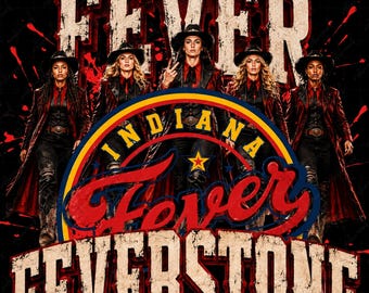 Indiana Fever Feverstone PNG, Vintage Basketball Shirt Design, Western Cowgirl WNBA Style, Sublimation PNG Digital Download