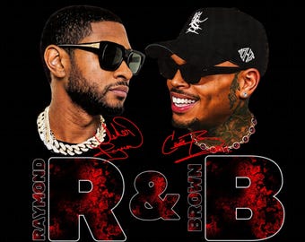 Usher Raymond & Chris Brown R and B Tour 2026 T-Shirt PNG (Digital Download)