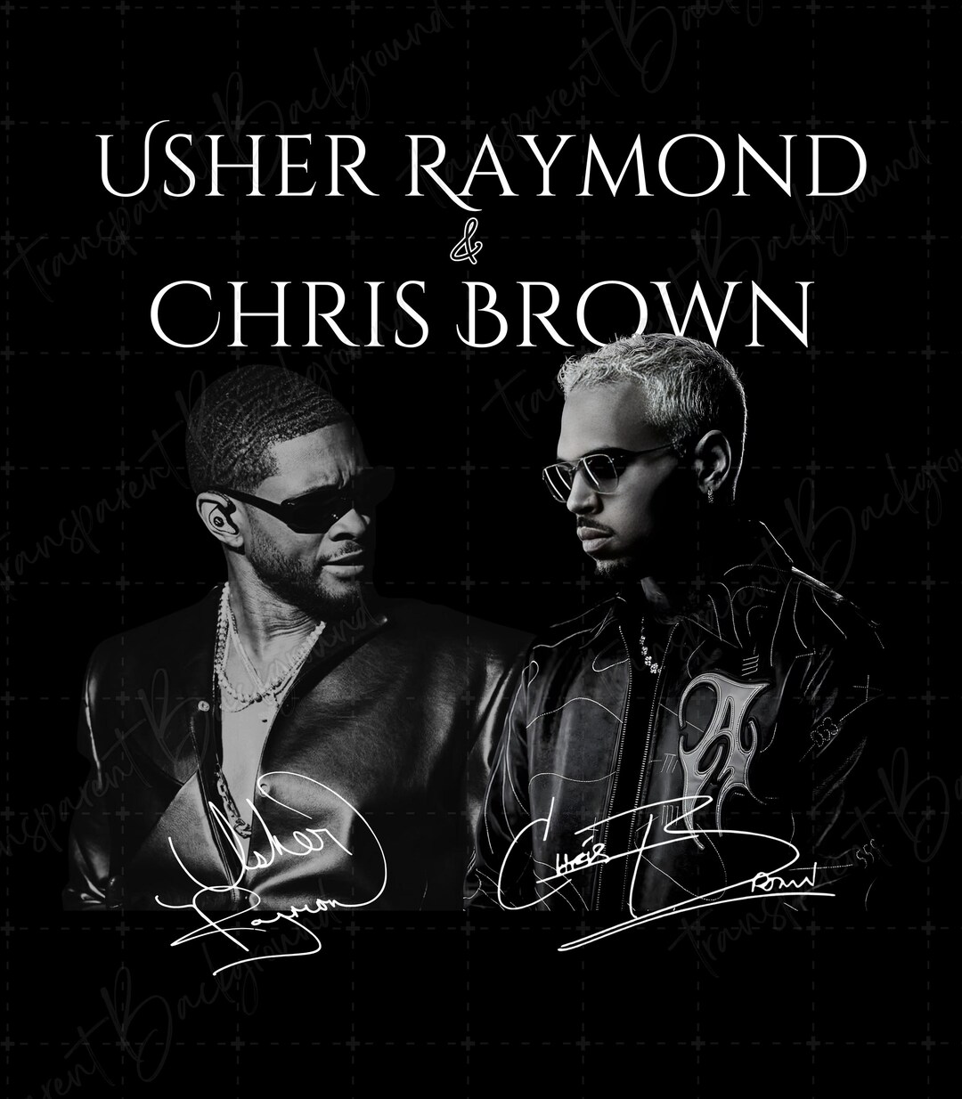 Usher Raymond & Chris Brown PNG File, R and B Tour 2026 T-shirt