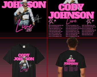 Cody Johnson Live 2026 PNG File T Shirt (Digital Download)