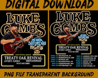 Luke Combs PNG, Country Music Singer PNG, Luke Combs Concert Design, Country Music PNG, Country Singer Shirt Design (Digital Download)
