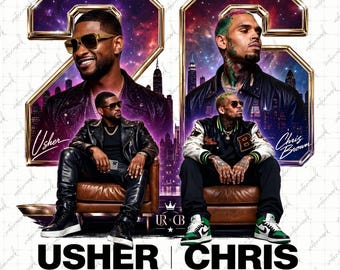Usher Chris Brown Raymond and Brown R&B Tour PNG (Digital Download)