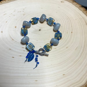 Blue Czech Glass Bracelet