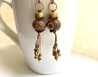 Dzi Agate Earrings