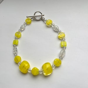 Yellow Czech Glass Bracelet