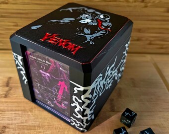 Venom Spider-man Magnetic MTG Commander Deck Box |command Station