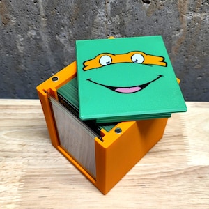 Orange Turtle Magnetic MTG Commander Deck Box |Spellkeeper| TCG Deck Storage with Top Loader Display