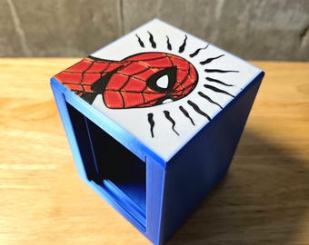 Spider-Man Spidey Sense Magnetic MTG Commander Deck Box |Spellkeeper| 3D Printed TCG Deck Storage with Top Loader Display