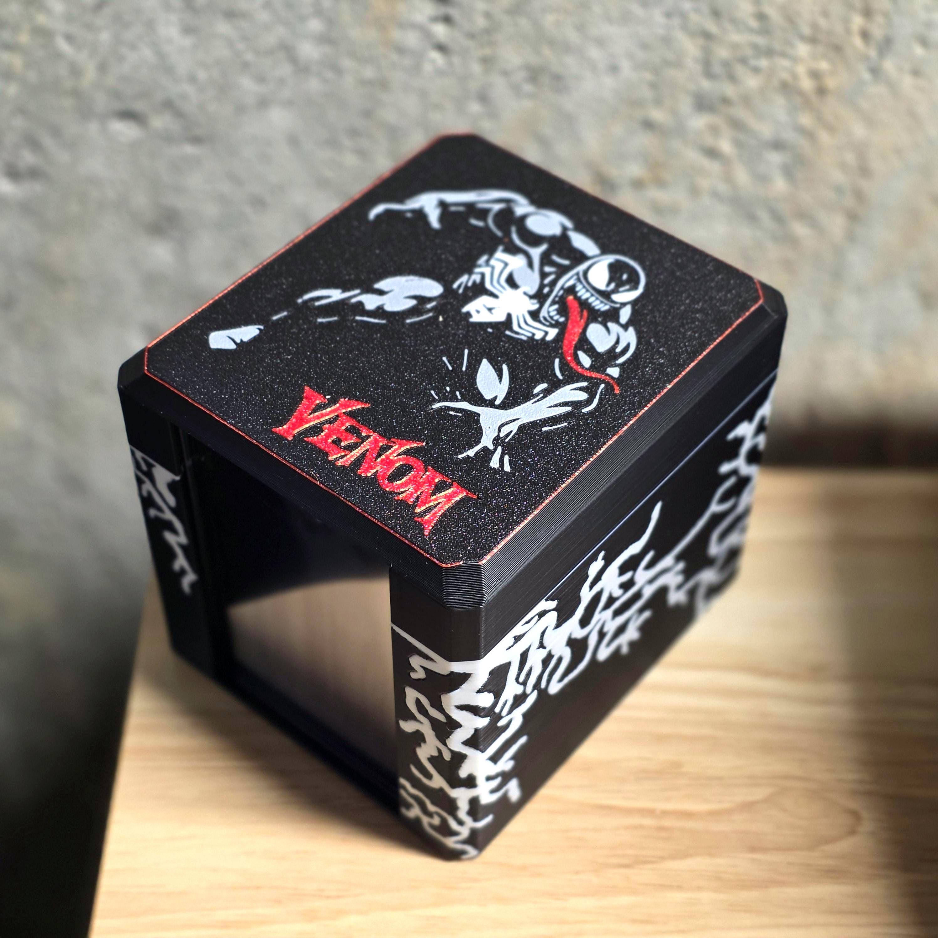 Venom Spider-man Magnetic MTG Commander Deck Box |command Station