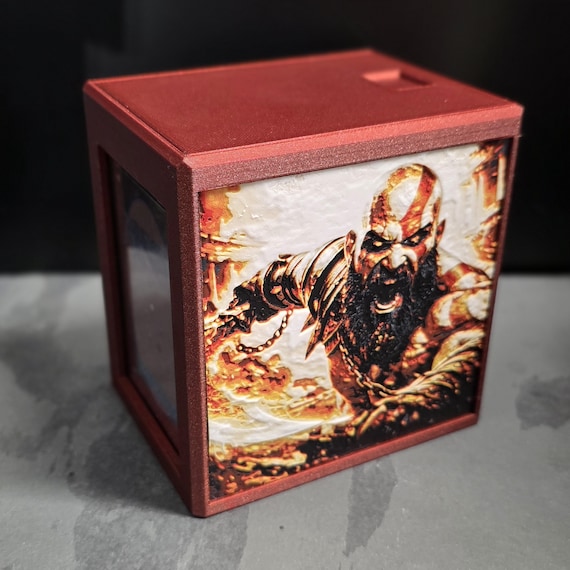 Kratos HueForge MTG Commander Deck Box | God of War 3D Printed Gift