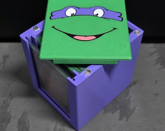 Donatello TMNT MTG Deck Box | Commander Deck Box | 3D Printed TCG Card Storage Top Loader Display