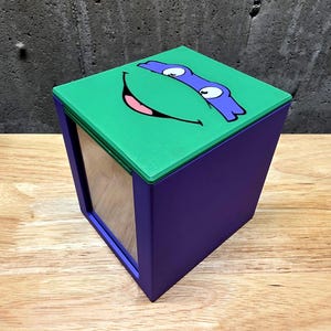 Purple Turtle Magnetic MTG Commander Deck Box |Spellkeeper| 3D Printed TCG Deck Storage with Top Loader Display