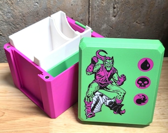 Green Goblin MTG Deck Box | Spider-Man Commander Deck Box | All-in-One 3D Printed TCG Storage