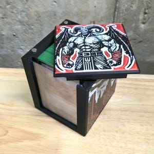 Demons MTG Commander Deck Box |Spellkeeper| 3D Printed TCG Deck Storage with Top Loader Display