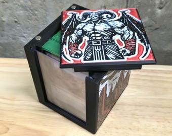 Demon MTG Deck Box | Commander Deck Box | 3D Printed TCG Card Storage Top Loader Display