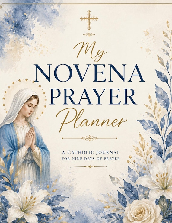 Catholic Novena Prayer Planner PDF | Printable Novena Journal | 9 Day Prayer Tracker | Catholic Prayer Journal | Digital Download