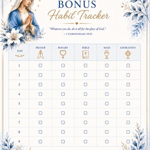 Catholic Novena Prayer Planner PDF | Printable Novena Journal | 9 Day Prayer Tracker | Catholic Prayer Journal | Digital Download image 4