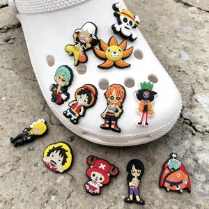 One Piece Luffy Crocs Charms | Anime Jibbitz | Pirate Shoe Accessories for Kids & Adults