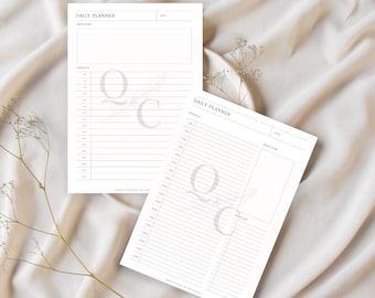 Minimalist ADHD Daily Planner: Printable PDF Bundle