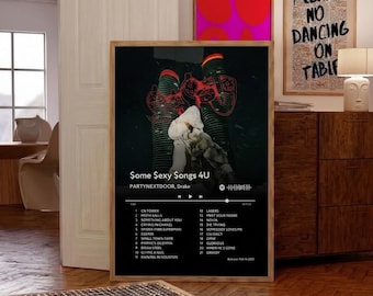 PARTYNEXTDOOR Drake Poster, SSS4U Album Art, Retro Rap Music Wall Decor, Hip Hop Poster Print, Modern Music Room Art