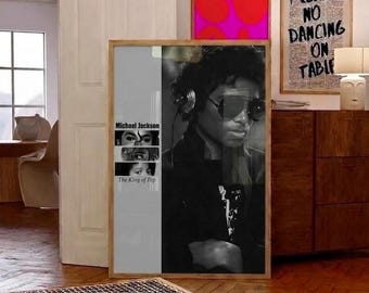 Michael Jackson Poster, King of Pop Wall Art, MJ Aesthetic Print, Iconic Music Legend Decor, Retro Pop Culture Poster, Gift for Fans