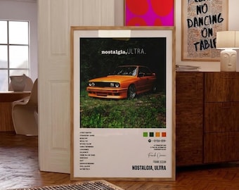 Frank Ocean Nostalgia Ultra Poster, Album Tracklist Wall Art, Alternative R&B Music Print, Aesthetic Bedroom Decor, Frank Ocean Fan Gift