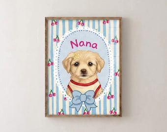 Custom Pet Portrait, Personalized Dog Poster, Badly Drawn Art, Pet Lover Gift