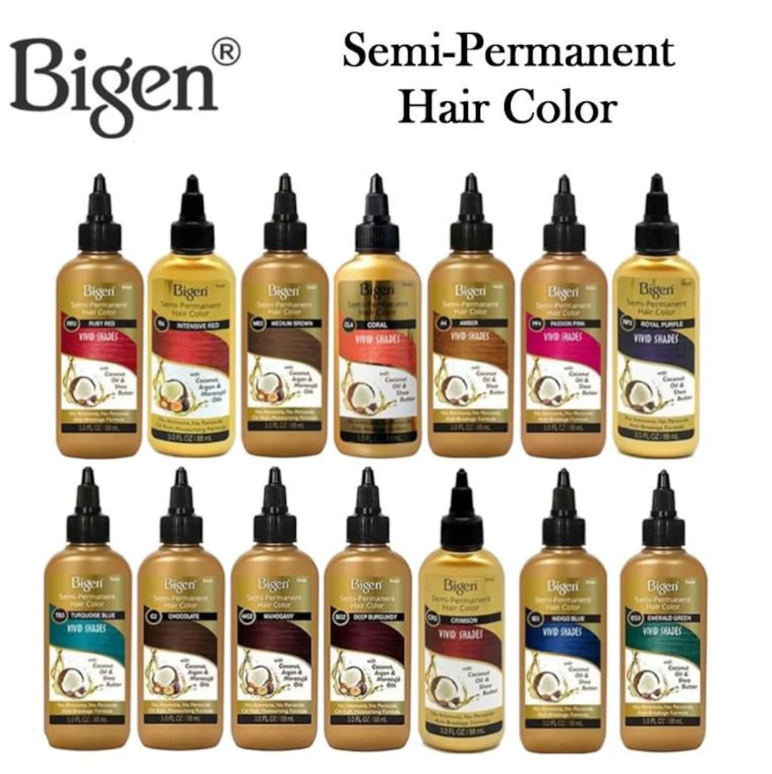 6 Pack - Bigen Semi-permanent Hair Color | Oil Rich Cream | No Ammonia ...