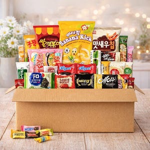 koreanische Snack Box Vielfalt | Beliebte Snacks & Candy Geschenkbox | K-Snack Sampler | Asiatische Snackbox