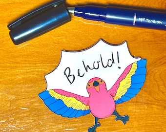 Pride Bird Writable Sticker