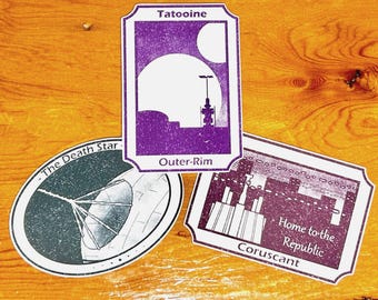 Galactic Travels Passport Stamp Sticker