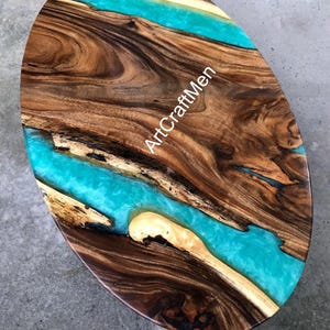 Custom Table, Oval Epoxy Resin Dining Table, Epoxy Counter Top, Resin Coffee Table, Handmade Furniture, Personalized Room Decor, Gift Table