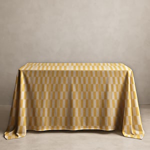 Yellow Checkered Tablecloth – Bright Modern Plaid Table Cover for Spring Summer Dining, Sunny Fresh Kitchen Decor & Outdoor Entertaining image 15