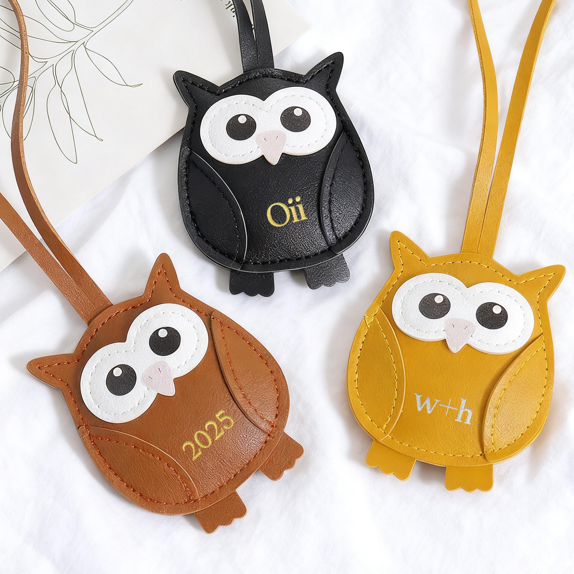 Customize Owl Keychain, Personalized Stamped Keyring,Initial Keychain,Customized name keychain,Chris
