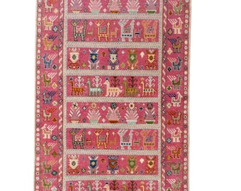 Pink Oushak Rug – Hand Knotted Wool Turkish Carpet | Farmhouse & Bohemian Area Rug