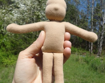 KIT to make an 8 inch Waldorf pocket doll. Kit includes PDF pattern and instructions for doll