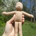 KIT to make an 8 inch Waldorf pocket doll. Kit includes PDF pattern and instructions for doll