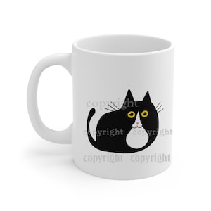 Tuxedo Cat Mug For Coffee, Tea, Milk, Wine...CUSTOMIZE IT!, Tuxedo Cat Lover's Mug, Gift Mug, Customizable
