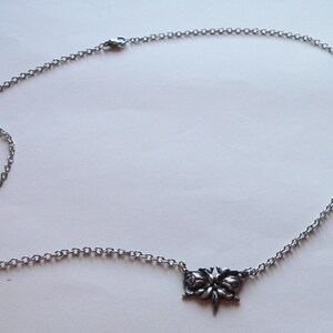 Sale! Necklace Choker Antique Silver Rose Pendant Necklace Unique