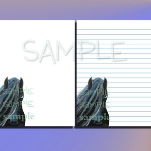 Horse Stationery Lined and Unlined, Writing Paper, Journal Paper